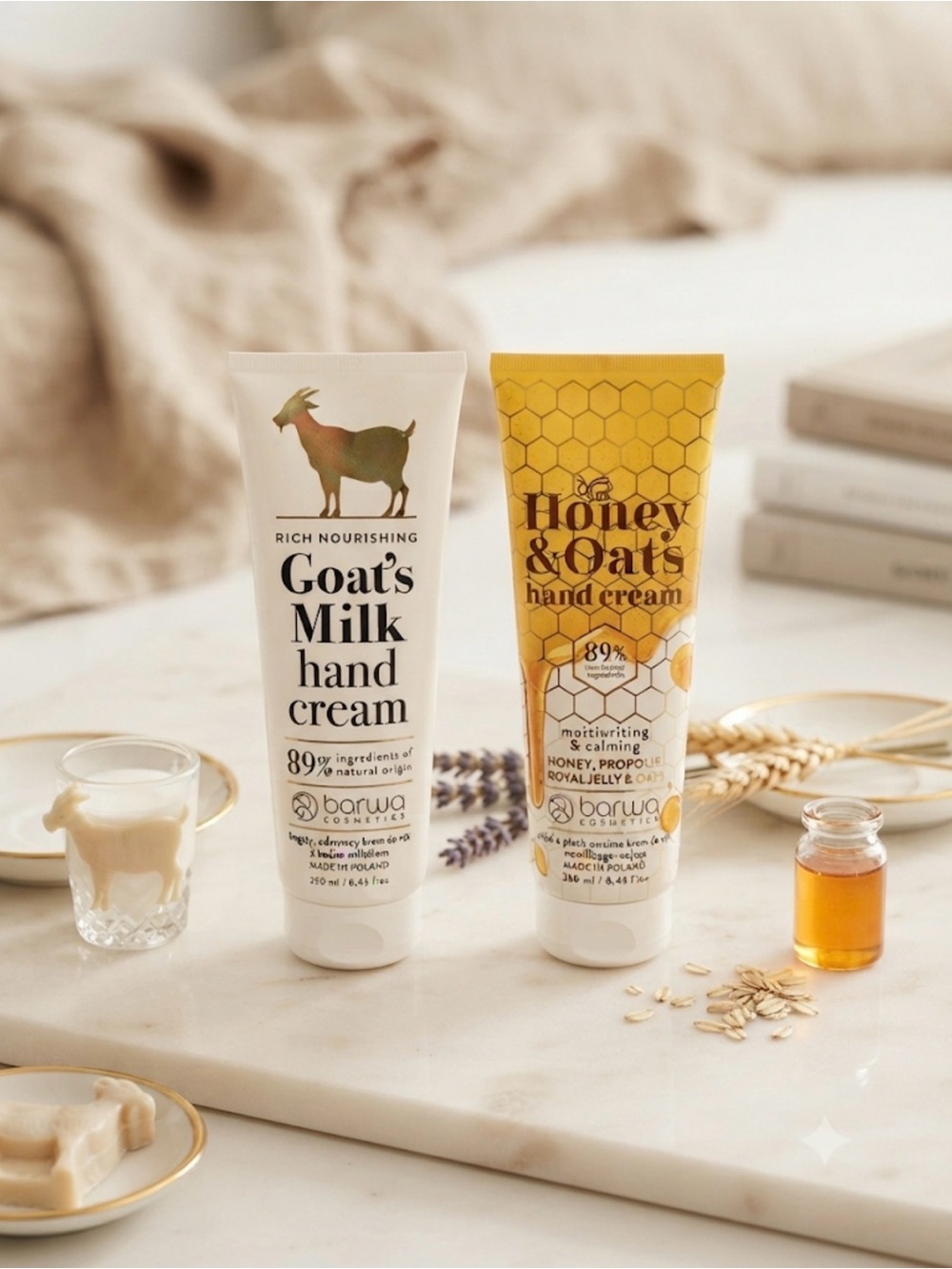 Barwa Cosmetics Hand Cream Set Goat's Milk & Honey Oats 250ml